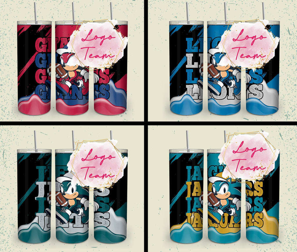 32 Team American Football Tumbler PNG Sublimation Designs, Football Mascot 20oz Skinny Tumbler Wrap PNG, Football Png Digital Download, NFL Tumbler