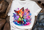 8 PNG Zootopia Nick & Judy Splash and Watercolor Digital design PNG file for sublimation – High Resolution -Instant Digital PNG Download