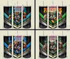 32 Team American Football Tumbler PNG Sublimation Designs, Football Mascot 20oz Skinny Tumbler Wrap PNG, Football Png Digital Download, NFL Tumbler