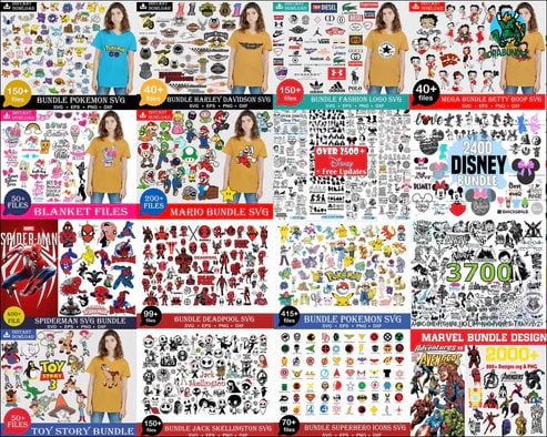 200 000+ Mega Svg Bundle Cricut File, Mickey Mouse, Minnie, Frozen, Moana, Elsa, Cinderella, Stitch, Toy Story, Pooh Cricut, Cut file