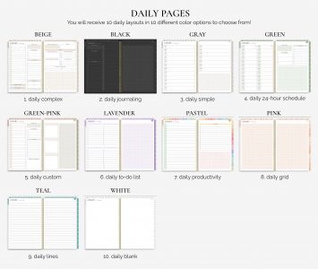 2024-2025 Digital Planner, GoodNotes Planner, iPad Planner, Daily Planner, Notability Planner, Android Planner daily digital planner