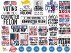 Trump 2024 I’m Voting For The Felon SVG PNG, Trump 2024 svg, felon 2024 svg, Felon for President SVG, trump flag 2024 svg, trump face svg