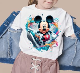 12 PNG Mickey Mouse Splash and Watercolor Digital design PNG file for sublimation – High Resolution -Instant Digital PNG Download