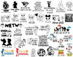350+ SVG PNG and DXf Instant Digital Download Bundle for Cricut or Silhouette Stitch MickeyMinnie Bambi StarWars Tinkerbell Ariel Cars svg