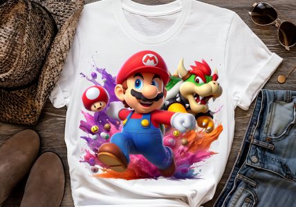 8 PNG Super Mario Splash and Watercolor Digital design PNG file for sublimation – High Resolution -Instant Digital PNG Download