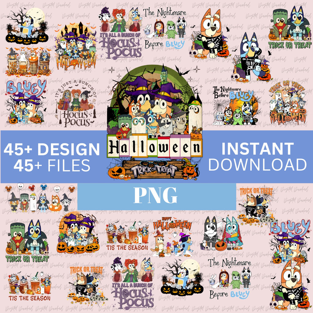 Mega Blue Dog Svg Bundle, Blue Dog Birthday Bundle Blue Dog Family Png Files, Png For Shirts, Birthday Png, Clipart png, Digital Download