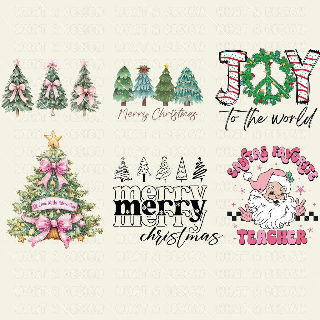 Retro Christmas Bundle Png, Merry Christmas Png, Christmas Png, Western PNG, Santa Claus PNG, Bundle Png, Sublimation Designs, PNG