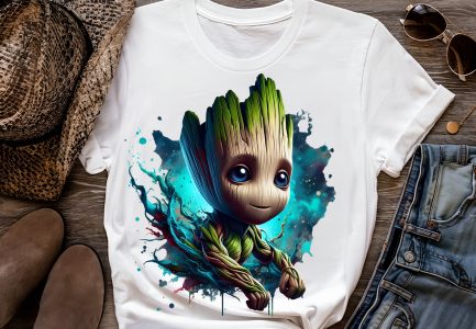 8 PNG Watercolor splash Baby Groot png Digital images for printing, T-Shirts, Groot Print High Resolution-Instant Digital Download