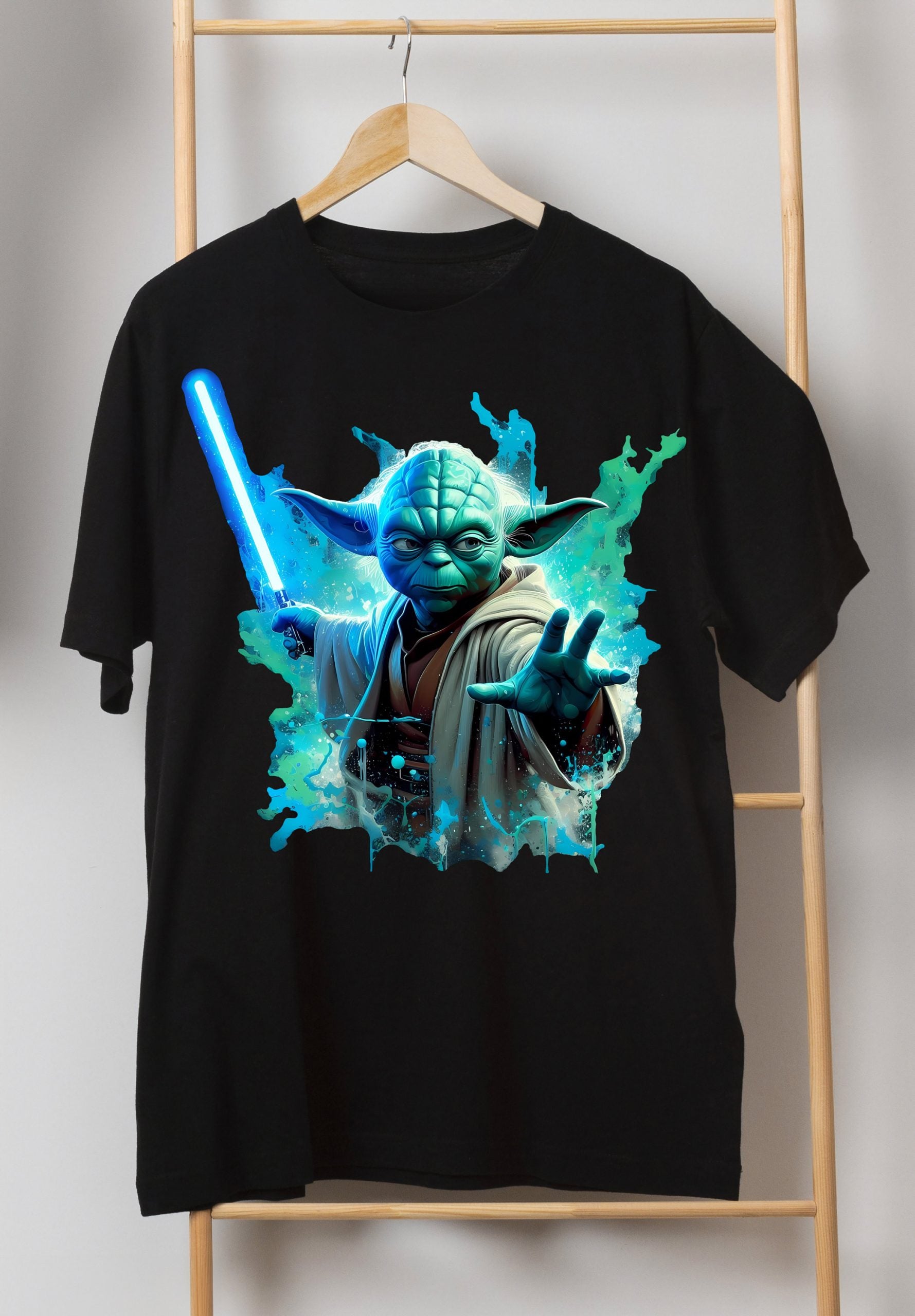 9 PNG Star Wars Yoda Splash and Watercolor Digital design PNG file for sublimation – High Resolution – Instant Digital PNG Download