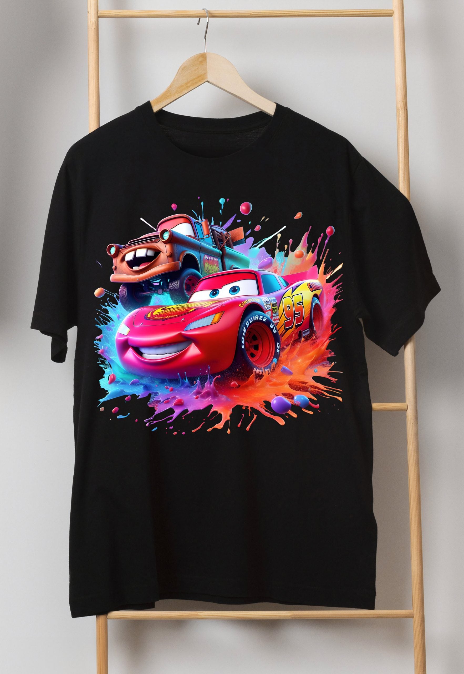 8 PNG Lightning McQueen Cars Splash and Watercolor Digital design PNG file for sublimation – High Resolution -Instant Digital PNG Download