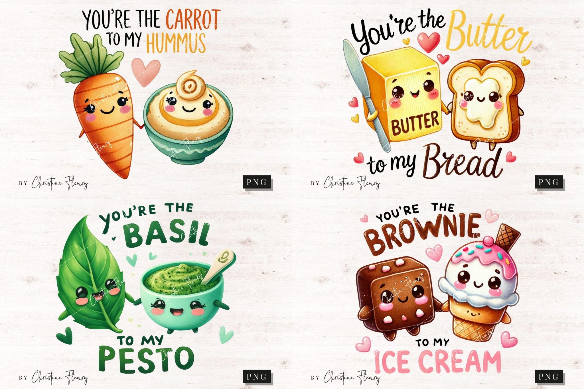 Food Pun Funny Valentine PNG Sublimation Bundle, Valentines Day PNG, Food Pun Png, Funny Couple Png, Corny Couple Gift Valentine Sublimation