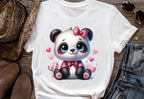 8 PNG Cute Panda Splash and Watercolor Digital design PNG file for sublimation – High Resolution -Instant Digital PNG Download
