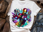 8 PNG Iron Man Splash and Watercolor Digital design PNG file for sublimation – High Resolution -Instant Digital PNG Download