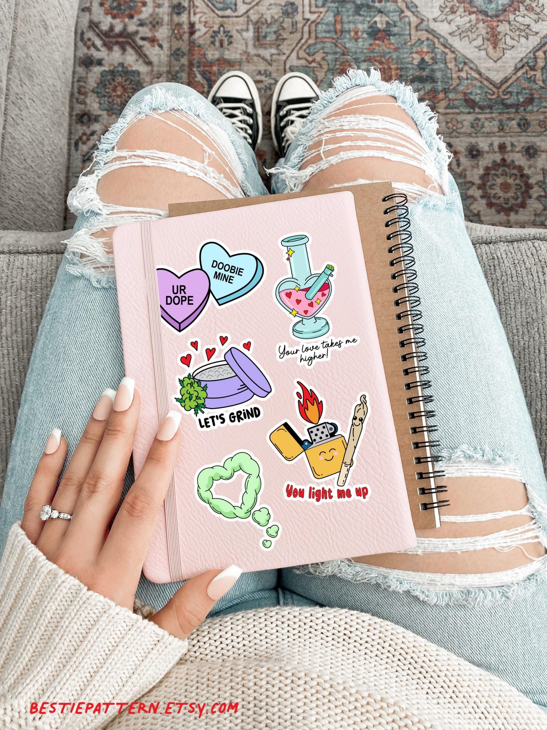 Valentine Stoner PNG Bundle Stoner Girl Clipart Sublimation Cannabis Valentines Day Files Love Hearts Cute Weed 420 Stoner Girl Funny