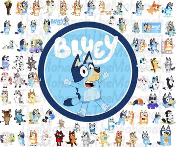 Mega Bluey Dog Svg Bundle, Bluey Dog Birthday Bundle Bluey Dog Family Png Files, Png For Shirts, Birthday Png, Clipart png, Digital Download