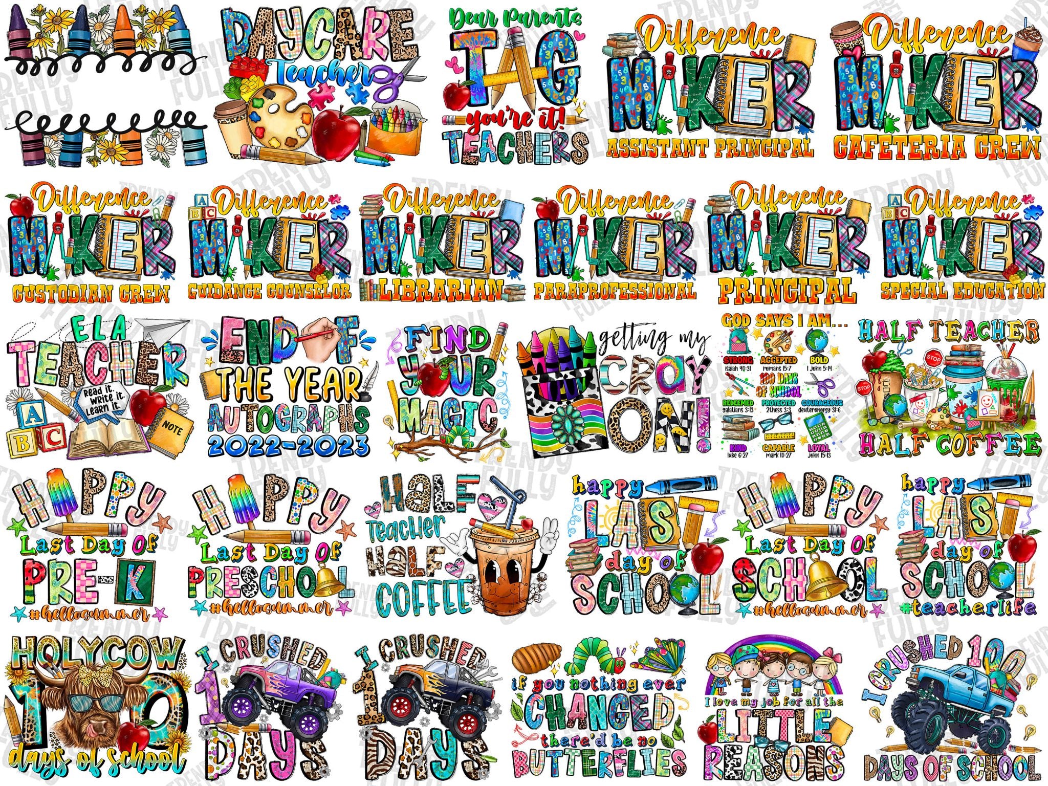 Teacher Life Bundle Png, 100 Days Of School Png, Teacher Design Png, Sublimate Design,Back To School, Bundle Designs, Digital PNG