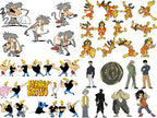 2400+ Cartoon Characters Mega Bundle Svg, Cricut Printable Clipart Silhouette