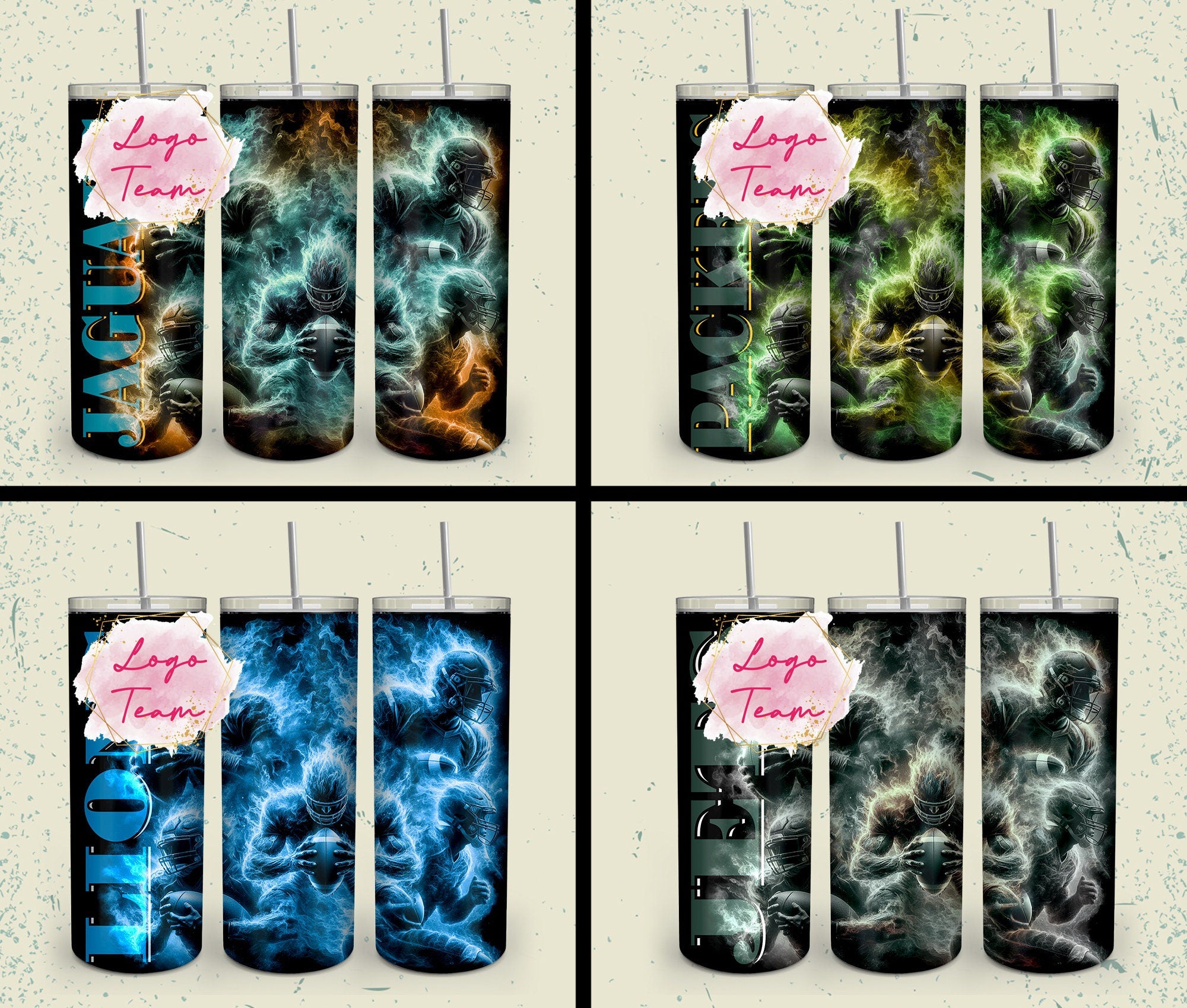 32 Team American Football Tumbler PNG Sublimation Designs, Football Mascot 20oz Skinny Tumbler Wrap PNG, Football Png Digital Download, NFL Tumbler