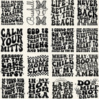 100 Groovy svg, bundle, boho svg, hippie svg, aesthetic svg, inspirational svg, motivational svg, trendy svg, retro svg, svg files wavy text