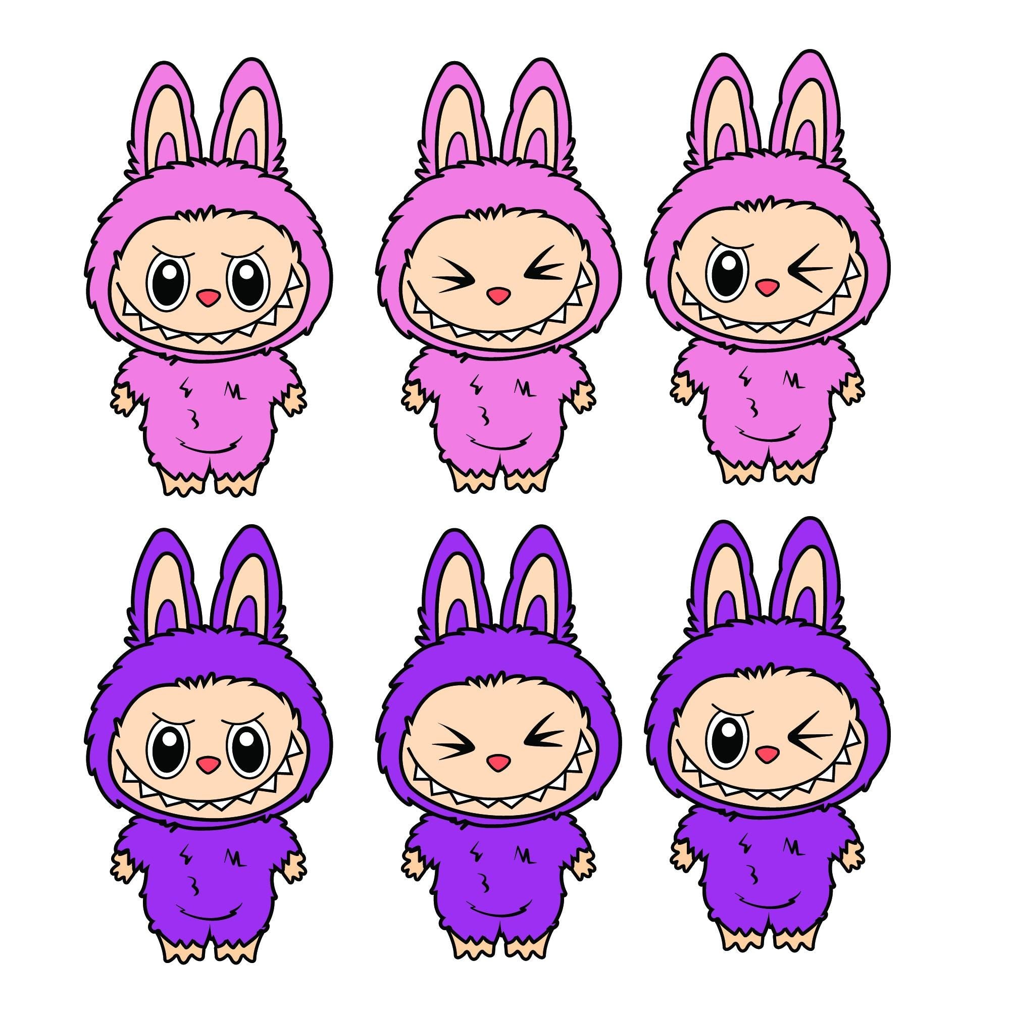 Labubu Designs SVG Bundle, Labubu Clipart, Labubu PNG, Cute Labubu Vector, Cartoon Character SVG, Cricut Cut Files, Digital Download, Labubu