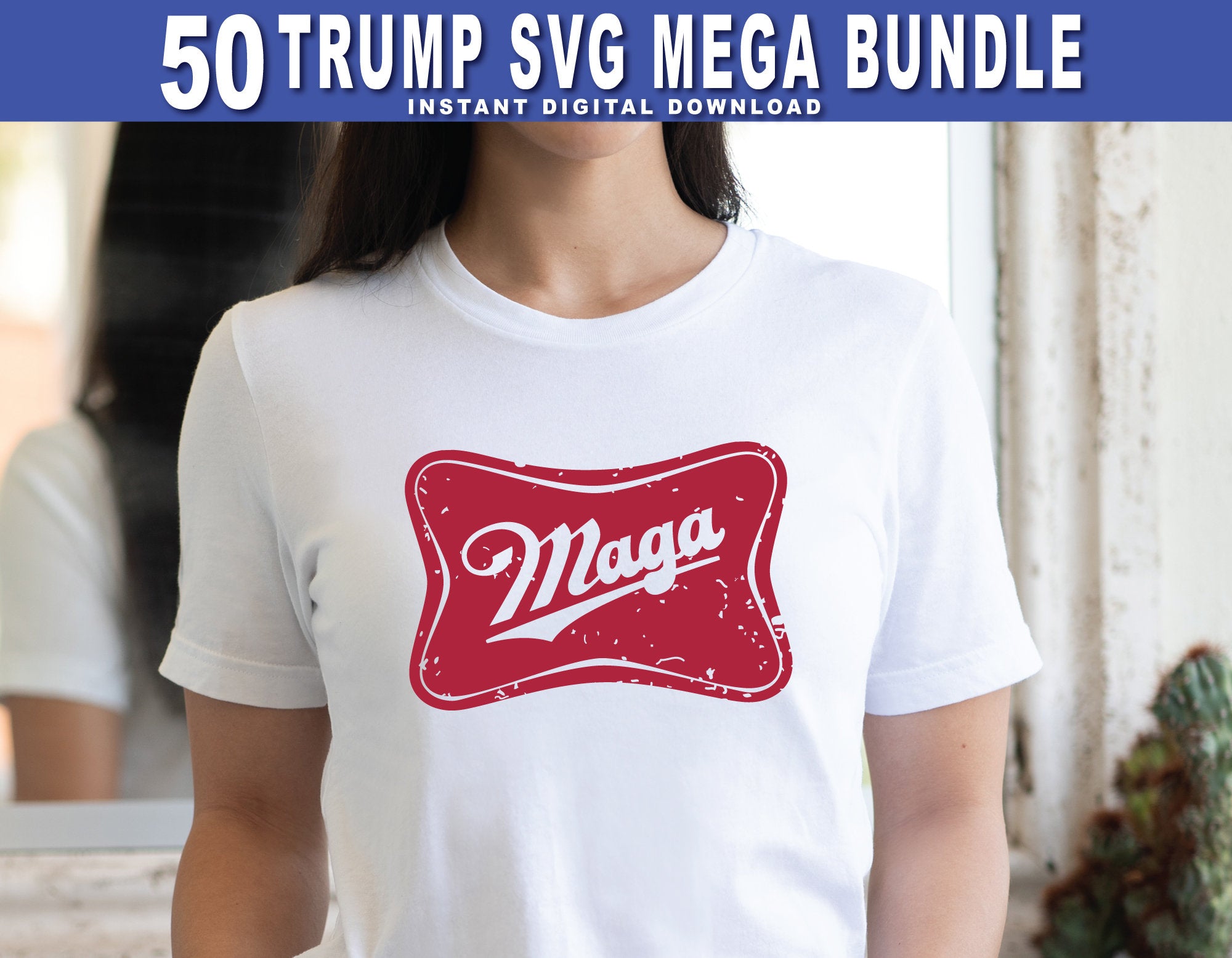 50 Trump Mega Bundle Make America Again 2024 Sublimation Trump 47 Republican Digital Download Supporter SVG PNG EPS Dxf, stickers