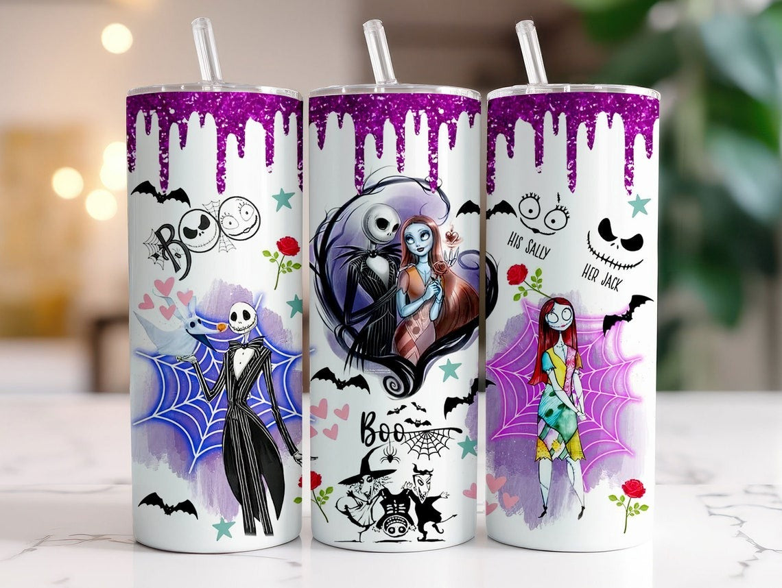 90+ The Nightmare Before Christmas Tumbler Wrap Bundle 2D-3D, Instant Download 20Oz Tumbler PNG Wraps Design, Digital 20Oz Skinny Tumbler