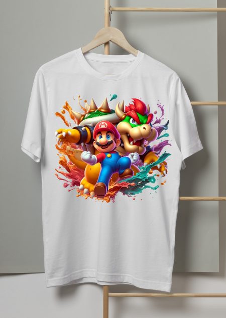 12 PNG Super Mario Splash and Watercolor Digital design PNG file for sublimation – High Resolution -Instant Digital PNG Download