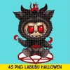 45 Design Labubu Halloween Clipart Png, Cute Illustrations, Kawaii Labubu Art, Halloween PNG, Instant Download Labubu Character Bundle Svg