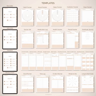 Digital Planner – GoodNotes, iPad, Notability | Daily, Weekly, Monthly | 2024-2025 | Undated | Digital Planner 2024 2025 Undated iPad
