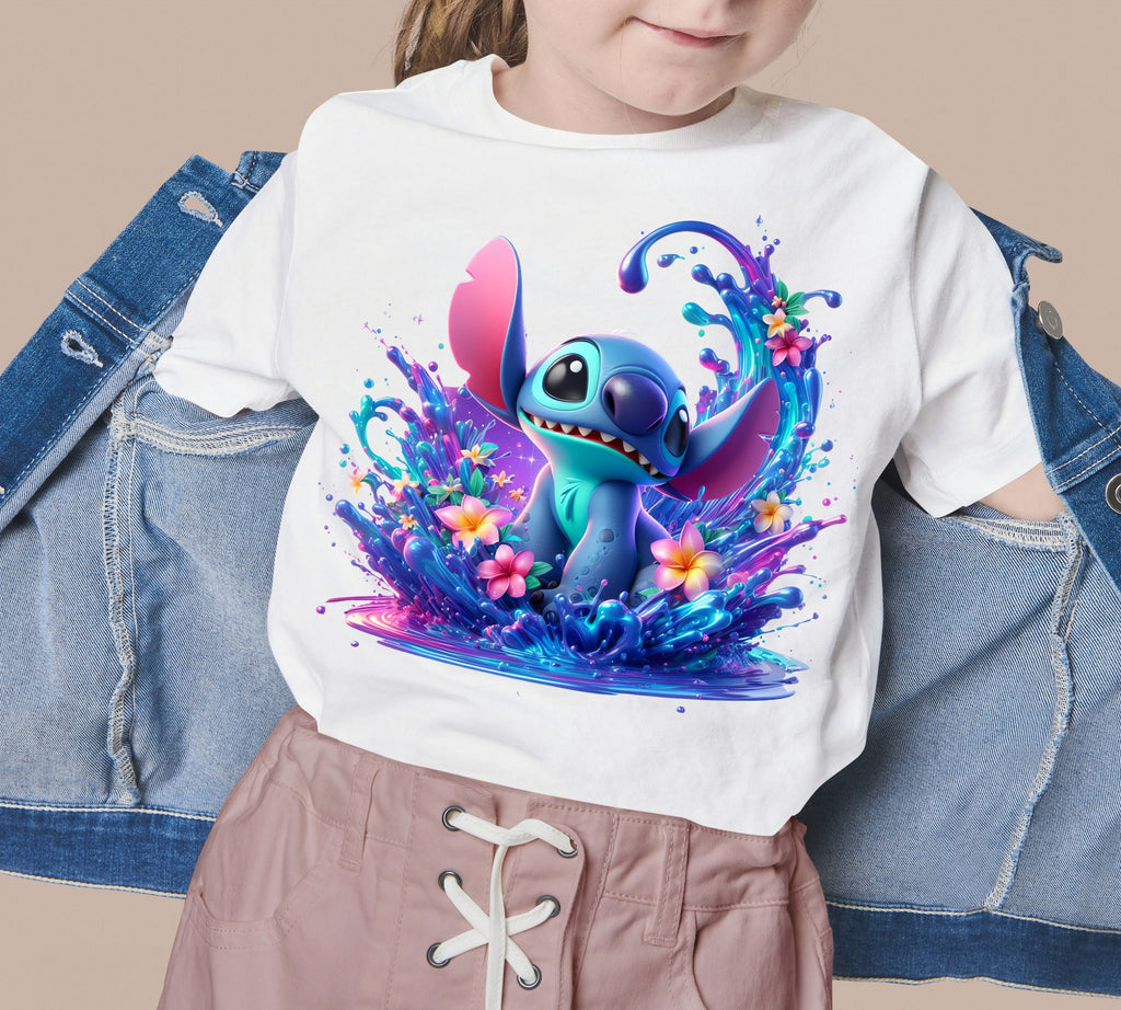 8 PNG Stitch Splash and Watercolor Digital design PNG file for sublimation – High Resolution -Instant Digital PNG Download