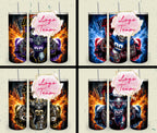 32 Team American Football Tumbler PNG Sublimation Designs, Football Mascot 20oz Skinny Tumbler Wrap PNG, Football Png Digital Download, NFL Tumbler