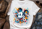 12 PNG Mickey Mouse Splash and Watercolor Digital design PNG file for sublimation – High Resolution -Instant Digital PNG Download