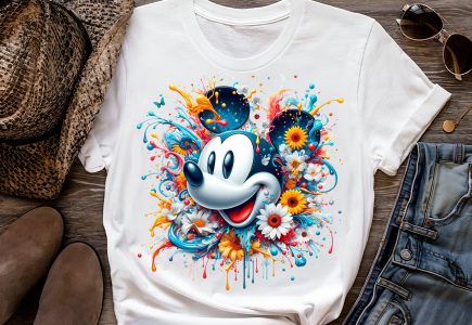 12 PNG Mickey Mouse Splash and Watercolor Digital design PNG file for sublimation – High Resolution -Instant Digital PNG Download