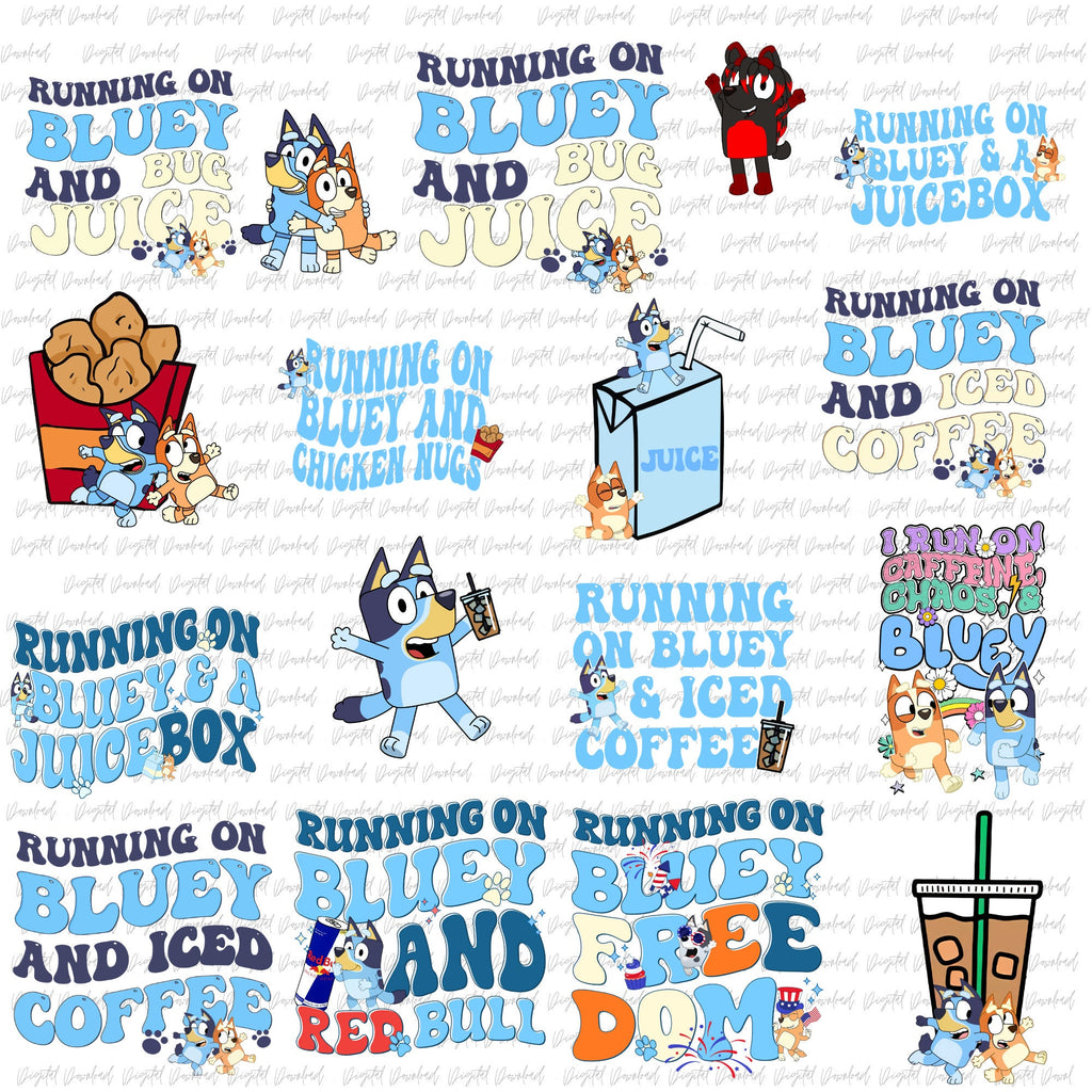 Mega Blue Dog Svg Bundle, Blue Dog Birthday Bundle Blue Dog Family Png Files, Png For Shirts, Birthday Png, Clipart png, Digital Download