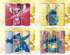 345 + Stitch Tumbler Wrap Designs, Stitch Sublimation Designs, 20 oz Stitch Tumbler Wrap PNG, Stitch Wrap, Lilo & Stitch Tumbler PNG