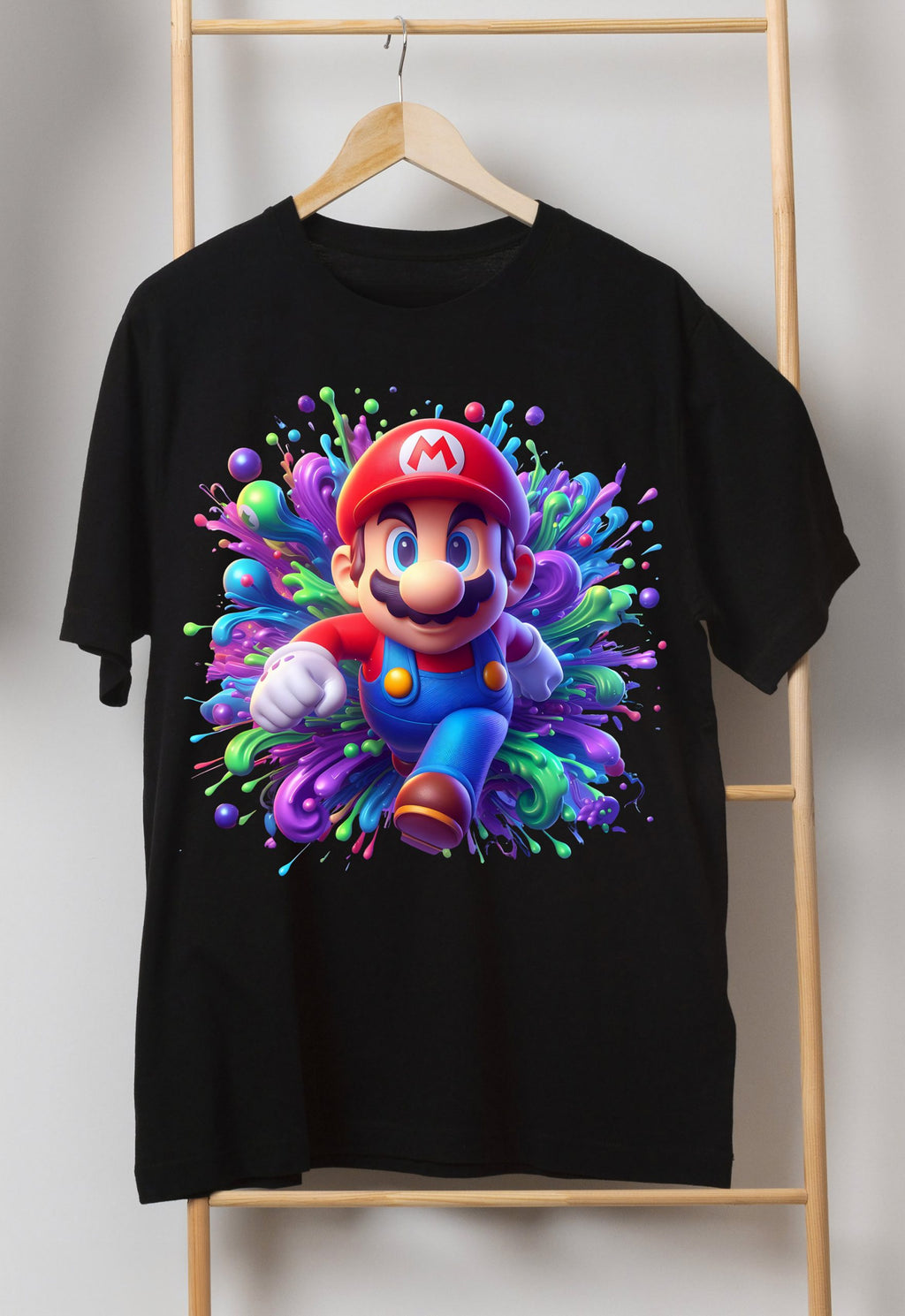 8 PNG Super Mario Splash and Watercolor Digital design PNG file for sublimation – High Resolution -Instant Digital PNG Download