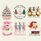 Retro Christmas Bundle Png, Merry Christmas Png, Christmas Png, Western PNG, Santa Claus PNG, Bundle Png, Sublimation Designs, PNG