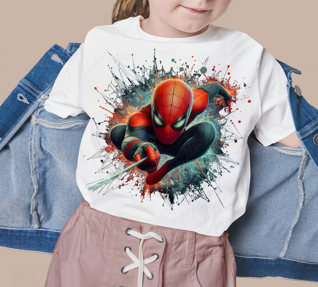 8 PNG Spiderman Splash and Watercolor Digital design PNG file for sublimation – High Resolution -Instant Digital PNG Download
