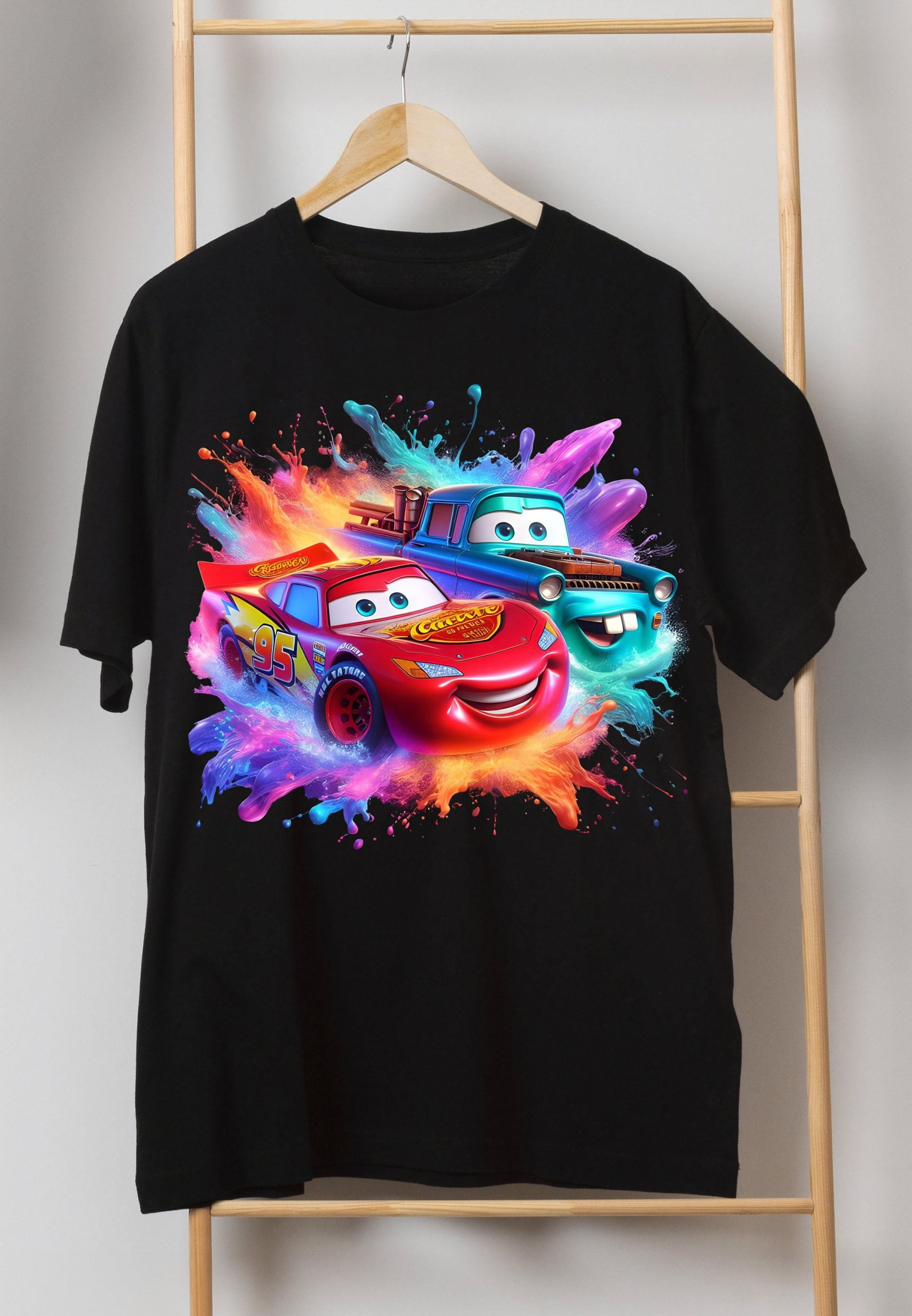 8 PNG Lightning McQueen Cars Splash and Watercolor Digital design PNG file for sublimation – High Resolution -Instant Digital PNG Download