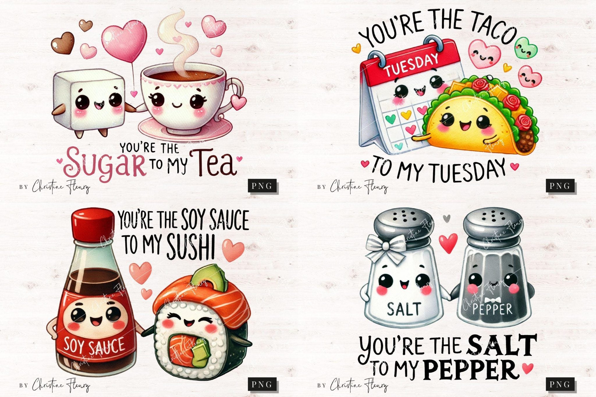 Food Pun Funny Valentine PNG Sublimation Bundle, Valentines Day PNG, Food Pun Png, Funny Couple Png, Corny Couple Gift Valentine Sublimation