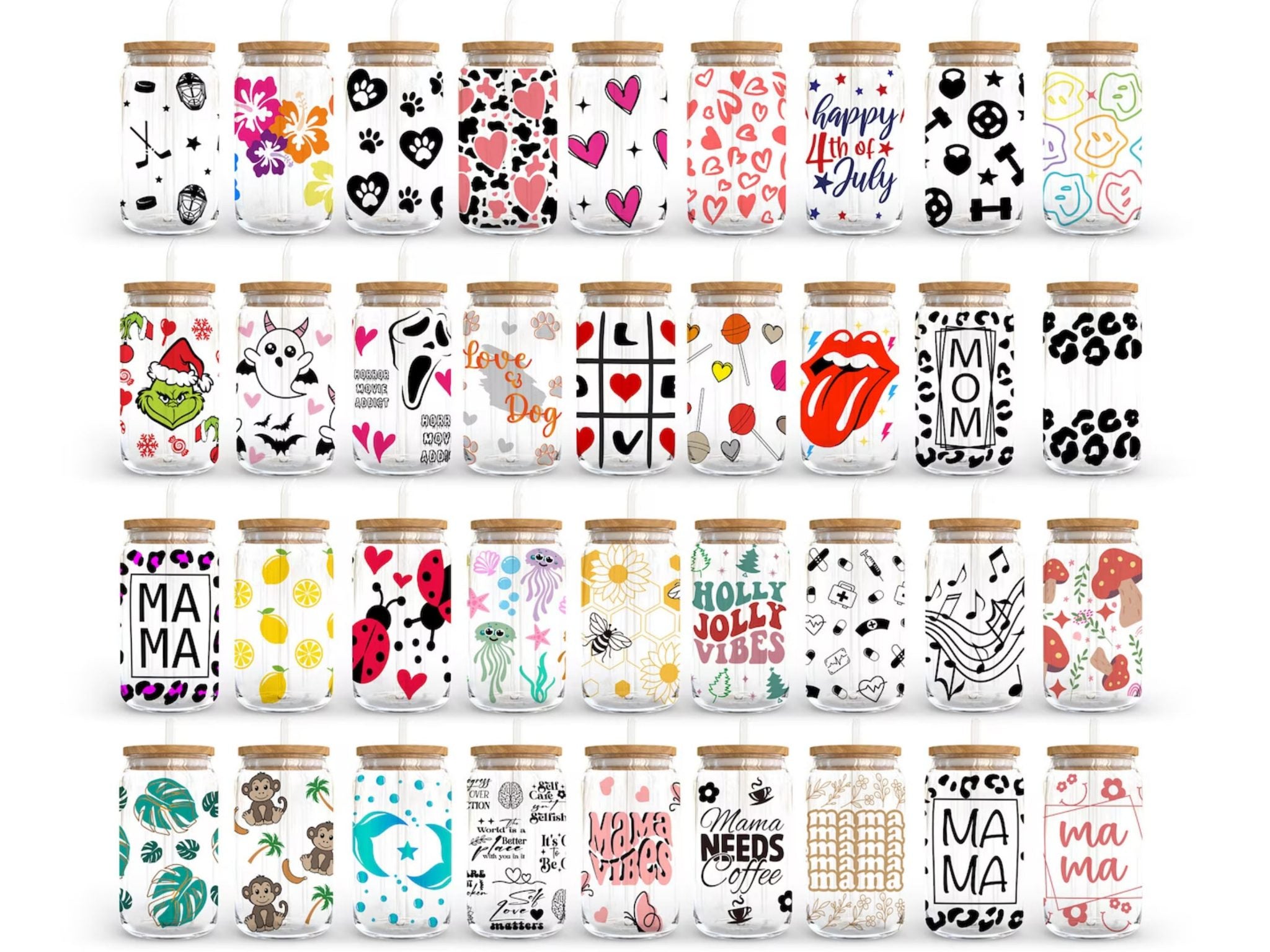 350+ Libbey Glass Can Bundle – 16oz Glass Can svg, Libbey Glass Can Wrap, svg Files for Cricut & Silhouette Cameo, Glassware svg