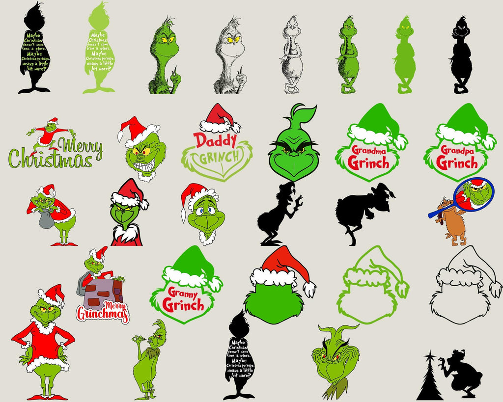 The Grinch Svg Bundle | 190+ Unique Design | Grinch Christmas Svg, Grinch Clipart Files, Cricut & Silhouette Digital File | Instant Download