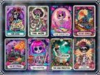 60+ Snarky Funny Tarot Card Bundle, Woman Skeleton Mother Sublimation Design, Witchy Vibes Skull Mama PNG File, Snarky Funny, Digital File