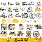 Bee Svg Bundle, Bee Hive Svg, Bee Png, Honeycomb Svg, Bee Clipart, Queen Bee Svg, Honey Bee Svg, Cute Bee Svg, 250 Cliparts