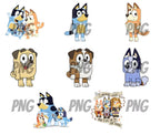 80 Designs Bluey Dog Png Mega Bundle, Bluey Dog Birthday Png Sublimation, Bluey Dog Family Png Clipart Sublimation Digital Download