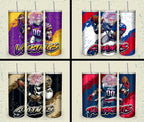 32 Team American Football Tumbler PNG Sublimation Designs, Football Mascot 20oz Skinny Tumbler Wrap PNG, Football Png Digital Download, NFL Tumbler