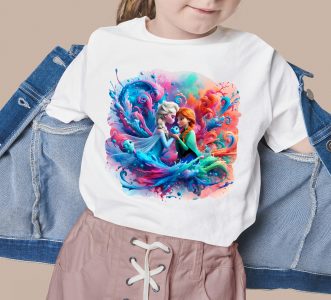 8 PNG Elsa and Anna Frozen Splash and Watercolor Digital design PNG file for sublimation – High Resolution -Instant Digital PNG Download