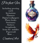 100 Wizard School Clipart Set – 300 DPI, High-Resolution, Transparent Background for Commercial Use, Perfect for DIY Gifts & Crafts