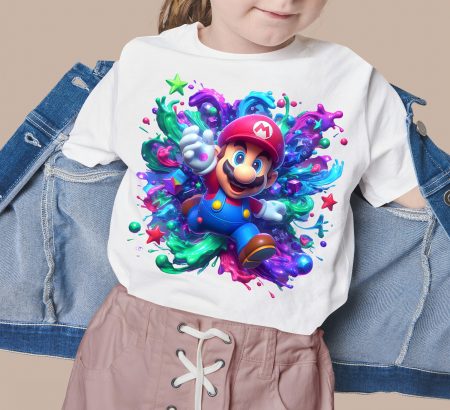 8 PNG Super Mario Splash and Watercolor Digital design PNG file for sublimation – High Resolution -Instant Digital PNG Download