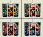 32 Team American Football Tumbler PNG Sublimation Designs, Football Mascot 20oz Skinny Tumbler Wrap PNG, Football Png Digital Download, NFL Tumbler